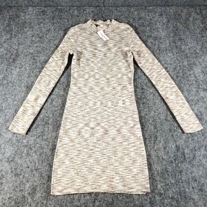 LA Hearts Women's Large Tan Ribbed Knit Long Sleeve Mini‎ Dress by PacSun